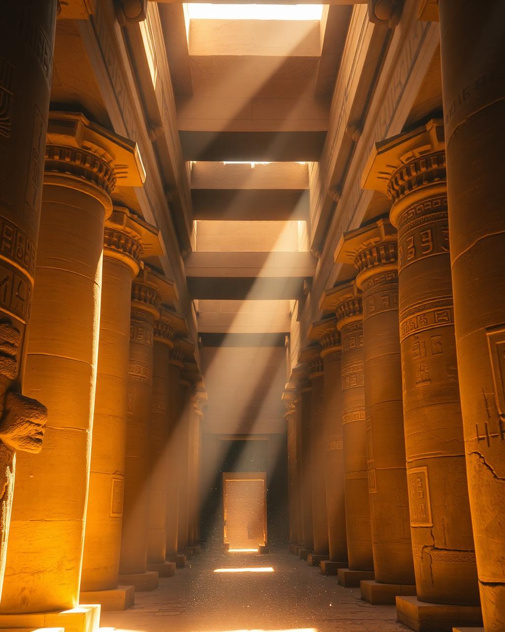 Templo de Karnak iluminado